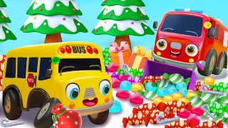 Learn Colors with Candy and Lollipop  Colors Song  Nursery Rhymes amp Kids Song  Baby Bus [upl. by Alvin539]