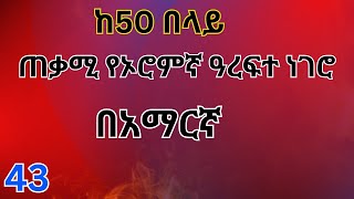 ጠቃሚ የኦሮምኛ ዓነገሮች ከጀማሪ እስከ መካከለኛAfan Oromo in Amharic afaanoromoo afanoromosong learnenglish [upl. by Semmes]