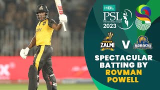 Spectacular Batting By Rovman Powell  Peshawar Zalmi vs Karachi Kings  Match 17  HBL PSL 8  MI2T [upl. by Naleek]