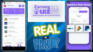 Earning Quiz App  Earning Quiz Game  Earning Quiz Real Or Fake  Earning Quiz Game [upl. by Reba]