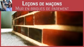 Les bons gestes en maçonnerie  Briques de parement [upl. by Marucci754]