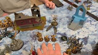 AoS 4th Edition Battle Report Stormcast Eternals v Slaanesh [upl. by Ecirahc]