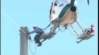 Helicopter used for transmission line work [upl. by Ernestine]