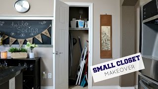 Small Closet Makeover  Kitchen Organization [upl. by Narra389]