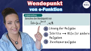 Den Wendepunkt einer eFunktion rechnerisch bestimmen by einfach mathe [upl. by Pauline]