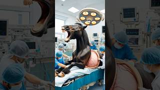 Doctors save pregnant mare horse mare pregnant humanity helptheanimals horselover foal [upl. by Hayashi]