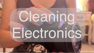 I tried filming ASMR  Cleaning Electronics 📸🎮📱 [upl. by Anihcak]