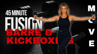 45 Minute Barre and Kickboxing Fusion Workout [upl. by Sonafets]