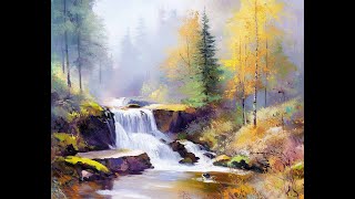 How to Paint Waterfalls in Acrylic Pro Tips for Depth and Flow acrylicWaterfallPaintingTips [upl. by Yeta]