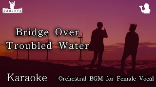 Bridge Over Troubled WaterKaraoke Ab Major for femaleMost Beautiful Orchestra [upl. by Drawe]