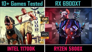 Intel i7 11700k vs Ryzen 7 5800x Testing with Radeon RX 6900XT [upl. by Llertrac]