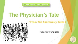 The Physicians Tale  The Canterbury Tales  Chaucer  PG TRB  NET  SET  in Tamil [upl. by Nylessej]