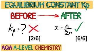 Equilibrium Constant Kp  Every Calculation Equation To Remember｜AQA ALevel Chemistry [upl. by Atimad]