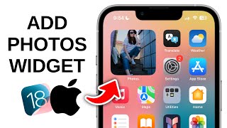 How to Add Photos Widget on iPhone Homescreen  iOS 18 [upl. by Aneras229]