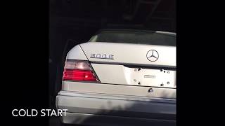 Mercedes w124 500e exhaust sound and cold start [upl. by Ymma]