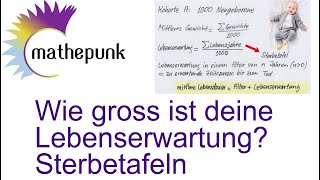 Wie gross ist deine Lebenserwartung Sterbetafeln [upl. by Stephani]