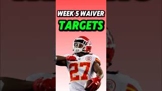 Week 5 Waiver Targets📈Use code “MBCP” on Sleeper for Mahomes Special✅Subscribe mbcashpicks [upl. by Tremaine]