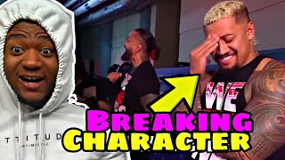 8 Minutes Of WWE Wrestlers Breaking Character Hilariously Reaction [upl. by Jehiel883]