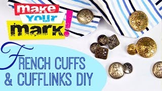 How to Make French Cuffs and Cufflinks [upl. by Ellered]