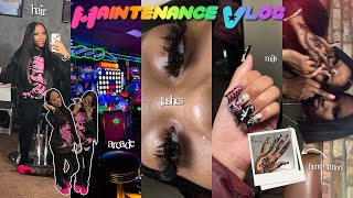 MAINTENANCE VLOG hair lashes nails going out etc  JAAHDIORR [upl. by Alicia]