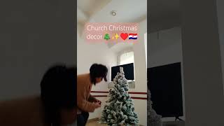 Church Christmas decor 🎄♥️🇭🇷 christmas decoration church croatia europe simple [upl. by Ahsilla]