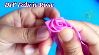 DIY Fabric Rose  How to Make Artificial Flower  DIY Cloth Flower [upl. by Sokairyk]