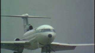 BEA Trident 1C aircraft  Landing  London Airport  1970 [upl. by Preiser]