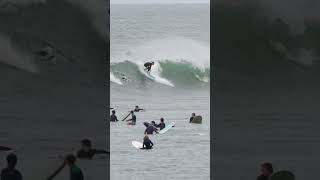 Crowded Malibu on a swell surfing [upl. by Orvah]