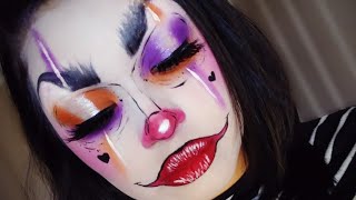 CLOWN FACE PAINTHALLOWEEN MAKEUP [upl. by Auqinihs652]