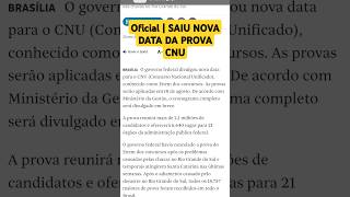 Saiu a Nova Data CNU Concurso Nacional Unificado concursospúblicos cnu [upl. by Wallraff]