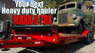 MAXXD T8X REVIEW Patina Pete’s custom 102”x24’ 16000 GVW full deck power tilt heavy duty hauler [upl. by Rainwater621]