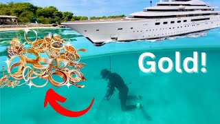 SCUBA Metal Detecting Beach Hotspot of the Super Rich Full of Gold Jewelry [upl. by Maroj]