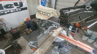 Ridgid R4222 12quot sliding compound miter saw and MSUV stand [upl. by Leuams]