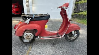 1964 Vespa 90  Hasnt run in over 50 years lets give it some TLC [upl. by Korwun]