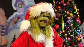 Hilarious Grinch Meet amp Greet in Seuss Landing Universal Orlando Christmas 2017 [upl. by Naicad]