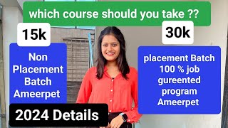 which course is Better  placement Batch or Non placement Batch of naresh it Ameerpet Hyderabad [upl. by Olram]