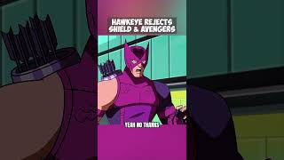 Hawkeye Rejects Shield And Avengers 😲 marvel avengers [upl. by Pessa435]