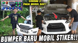 PASANG BUMPER BARU MOBIL STIKER DIMAS BANTU AYAH MODIFIKASI MOBIL STIKER DITDIM [upl. by Samantha21]