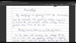 Overvoltage Hydrogen and Oxygen overvoltage [upl. by Ozne]