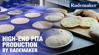 🫓 HighEnd Pita production by Rademaker Pita Flatbread production Bakery machine equipment [upl. by Amity300]