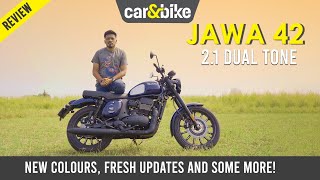 JAWA 42 21 Dual Tone Review  carandbike [upl. by Esahc207]