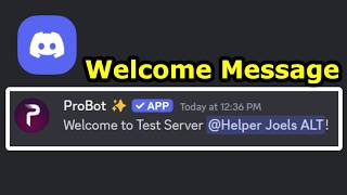 ProBot Setup Custom Welcome Message TUTORIAL [upl. by Hcahsem]