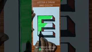 Il Letter E coloring ll draw amp color letter E ll [upl. by Amsirahc]