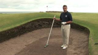 Golf  the Correct Way to Rake Bunkers [upl. by Ezra65]