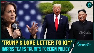 Trump’s Love Letters to Kim JongUn Harris’s Fierce Rebuttal on Trump’s Foreign Policy – Watch [upl. by Ybbil]