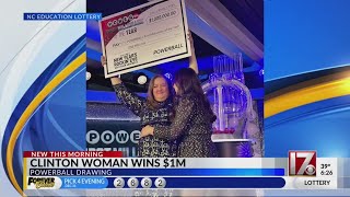 North Carolina woman becomes first Powerball millionaire of the year in Times Square [upl. by Zedekiah]