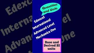 Introduction  Base and Derived SI units most commonly used in mechanics  Convert to SI units [upl. by Cletus]