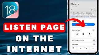 How To Listen To Any Page On The Internet Turn Any Article Into Audio Book  iOS 18 NEW FEATURE [upl. by Enaht750]