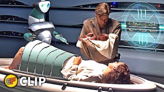 The Birth of Leia amp Luke Skywalker Scene  Star Wars Revenge of the Sith 2005 Movie Clip HD 4K [upl. by Aleyam813]