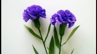 ABC TV  How To Make Carnation Flower From Crepe Paper  Craft Tutorial [upl. by Olav783]